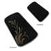 Handywelt-Niefern Handy Tasche Handytasche in Schwarz-Gold f. Samsung S5230 Star