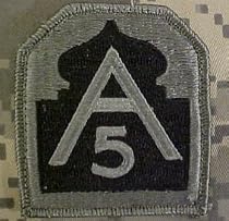 US Army North (5th Army) ACU Patch Foliage Green