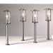 Gartenleuchte, 4 x 12V Edelstahl/Glas, als Set "Vico" mit Erdspie�