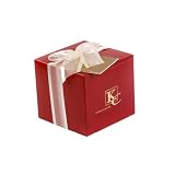 KC 470 gr. Assorted Milk, Dark, and White Chocolates in Ballotin with Ribbon and Swing Tag