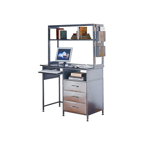 Monster Bedroom Desk Hutch- Charcoal/ Black