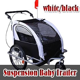 2 IN 1 BABY BIKE TRAILER/STROLLER BLACK