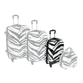 International Traveller Shiny Zebra Print Polycarbonate 19