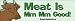 Meat Is Mm Mm Good - funny bumper stickers (Medium 10x2.8 in.)