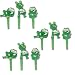 Frogs Cakes Cupcakes - 9 Puffy Glossy Re-Usable Cake Pics & Party Favors