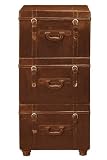 Vertical File Cabinet Three-drawer Brown