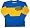 Horrid Henry Stripe Long Sleeve t-shirt 6 to 7 Years Ice Blue and Banana