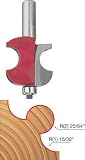 Freud 99-022 15/32-Inch Radius Bold Corner Beading Bit with 1/2-Inch Shank