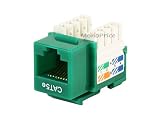Cat5E Punch Down Keystone Jack - Green