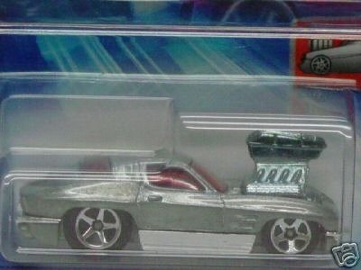  Mattel Hot Wheels 2004 First Editions 1:64 Scale Silver 1963 Tooned Corvette Die Cast Car #093