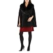 Mossimo&reg; Black Women's Faux Fur Collar Cape - Black