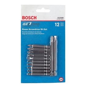 Click here to buy Bosch CC2480 Clic-Change 12 Piece Screwdriver Bit Assortment by Bosch.