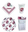 Kansas City Chiefs 96 Piece Plastic Dinnerware Set - Football Sports Merchandise