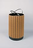 Howard Towne 63 gallon Perma-Wood Slat Free Standing Cedar Waste Receptacle H55C