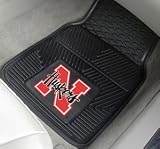 Nebraska Huskers Heavy Duty 2-Piece Vinyl Car Mats
