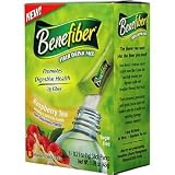 Benefiber Fiber Drink Mix Raspberry Tea Flavor 8 Packets per Box (2 Pack) EXP Date 08/2012