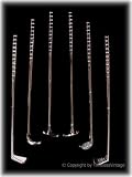 Golf Silver plated Swizzle Sticks