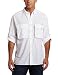 Sometimes a shirt is more than just a shirt. Ex Officio used its lightweight Dryflylite fabric in the Men's Long-Sleeve Air Strip Shirt for excellent moisture wicking properties and UPF 30+ sun protection. The Air Strip Shirt's adjustable three-position collar shades your neck while you paddle across a lake at noon or hike an exposed trail. On unbearably hot days, you'll be glad Ex Officio gave the Air Strip Lite Shirt mesh back and side vents. If you accidentally tip the canoe, hang this travel shirt over a branch once you reach the shoreits nylon-polyester fabric dries quickly.Product FeaturesMaterial: Dryflylite (80% nylon 20% polyester)Fit: Center Back Length: Pockets: 2 chestThumbholes: n/aSPF Rating: UPF Rating: Recommended Use: travel, hiking, canoeing, casualManufacturer Warranty: lifetime