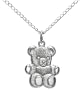 Sterling Silver Children's Teddy Bear Pendant, 13"