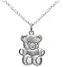 Sterling Silver Children's Teddy Bear Pendant, 13