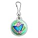 Blue Butterfly Purple Flowers Jacket Handbag Purse Luggage Backpack Zipper Pull Charm