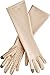 Coolibar UPF 50+ Unisex Bona UV Mid Length Gloves - Sun Protective (Large- Beige)