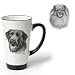 Porcelain Funnel Cup with Tibetan Spaniel (6 inch, Black and white)