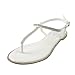 SheSole Womens Pu Leather Flat Sandals Rhinestone Beach Wedding Evening Dress Shoes