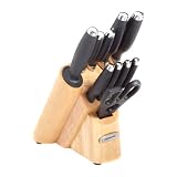 Farberware 11-Piece Platinum Soft-Handled Knife Block Set
