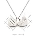 ALOV Sterling Silver I just want to tell you... I love you Double Hearts Necklace, 45cm