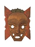 Handmade 'Devil With Fangs' Tribal Mask Wall Hanging (Thailand)