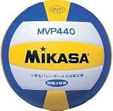 ミカサ カラーバレーボール ホワイト×イエロー×ブルー MVP440
