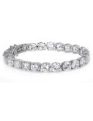 Sterling Silver Clear CZ Tennis Bracelet 8"