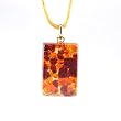 Handmade Murano Glass Pendant - Lisa Rectangle S Red/Gold Style 4 Handmade Murano Glass Pendant - Lisa Rectangle S Red/Gold Style 4