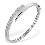 Goldmaid Sterling Silver Bangle with 60 White Cubic Zircoia