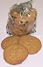 Gourmet Food : Scott's Cakes 1/2 lb. Peanut Butter Cookies in a Holly Bag