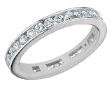 Anniversary Ring: 1.0 Carat (ctw) in 14K White Gold Eternity Diamond Wedding Band