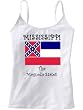 MISSISSIPPI - THE MAGNOLIA STATE - FLAG - State Series - White Women's / Girls Camisole (Girlie / Babydoll)
