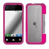 Hot Pink Rubber Feel Snap-On Cover Hard Case Cell Phone Protector for Motor ....