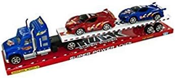 Large Semi Truck with Two High in Performance Sports Cars, Toy:129