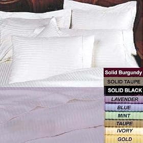 MARRIKAS 300TC Egyptian Cotton QUEEN LILAC STRIPE Duvet Cover Set, QUEEN, LILAC
