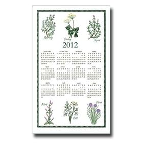 Buy 2012 Kitchen Herbs Calendar Towel by Stevens Linen