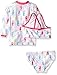 Sol Swim Girls' Pretty Sea Horses 3 Pc Rashguard Set