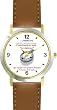 Habit 1 - A Conscience is a Compass (Spanish Text) - DELUXE TWO-TONE WATCH from THE 7 HABITS - WATCH COLLECTION BY WATCHBUDDY&reg; - Arabic Numbers - Brown Leather Strap-Size-Children's Size-Small ( Boy's Size & Girl's Size )