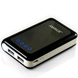 #5: EasyAcc 8400mAh Portable Emergency Universal USB externer akku/battery pack/Ersatzakku/akkupack and ladegerät/charger with LED Taschenlampe/flashlight für Apple iPhone4S iPhone 4 3GS 3G, iPad 2 The New iPad, Samsung galaxy S I9000, S2 I9100, Ace S5830, Star S5230, S Plus, Note, Nexus; Nokia lumia 800, 710, N8, E7; HTC Sensation, XE, XL, Desire HD,Incredible S,EVO 3D,Wildfire S,Desire S/Z,Hero,Titan; Motorola Razr, Defy plus, Atrix, Flipout, Milestone 2); LG Optimus 3d, 2x, one, black), Sony Ericsson xperia S, X10 mini pro, arc, X8, play, neo); Blackberry Bold 9900,9780,9700,Curve 8520,3G 9300,8900,torch 9800); Nintendo Sony PSP and Much more USB charging device.[2 USB Output: 5V/2.0A, 5V/0.6A]