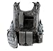 Diamond Tactical MOLLE StrikeForce Modular Plate Carrier Loaded w/ 6 Integrated Pouches & Armor Plate Ready - Ultra High Quality Operator Grade 600D Rugged Construction - BLACK