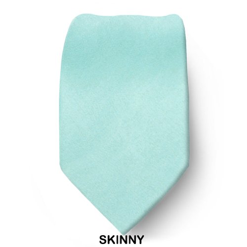 Men's - Tiffany Blue - Young Mens Tiffany Blue Skinny Silk Necktie