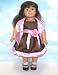 Pink and Brown Satin Gown with Shawl. Fits 18 Dolls like American Girl®