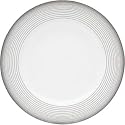 Opus Silver Fine Bone China Rimmed 30.5cm Round Serving Platter
