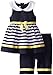 Bonnie Jean Girls Easter Navy/Yellow Nautical Capri Set Outfit, 0-3M - 24M